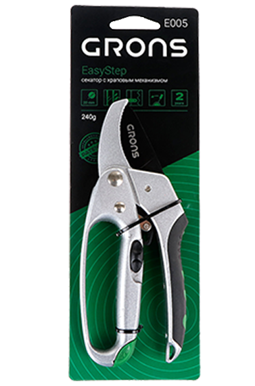 Секатор c храповым механизмом Easy Steps Grons Е005