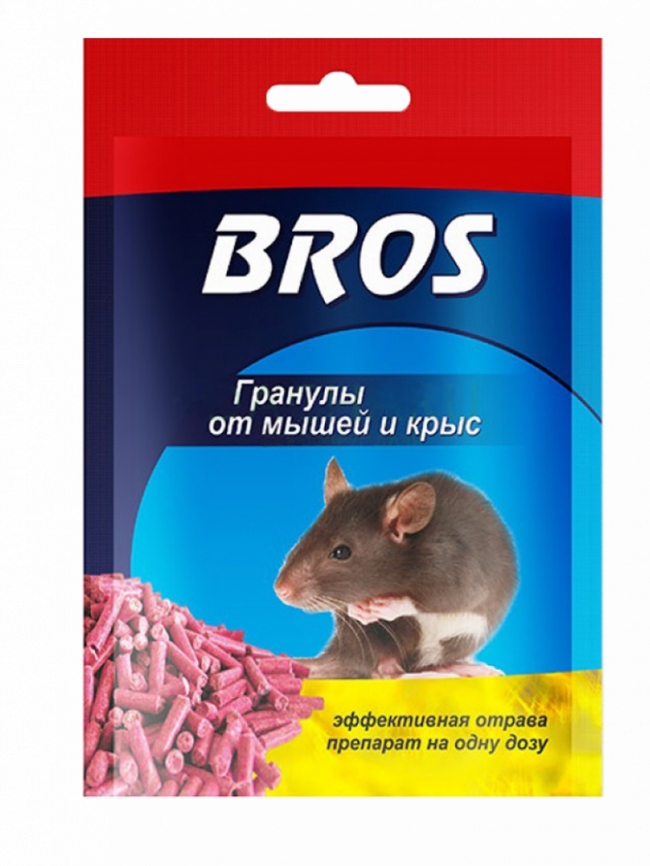 Гранулы от мышей и крыс BROS 90гр