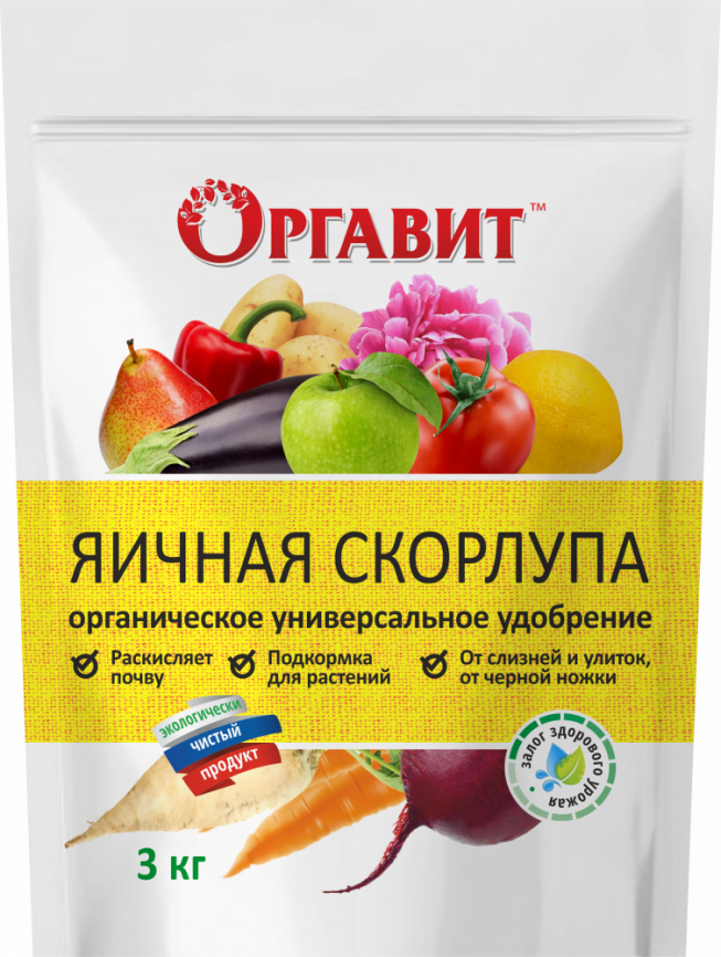 Удобрение Оргавит  04 Яичная скорлупа 3 кг