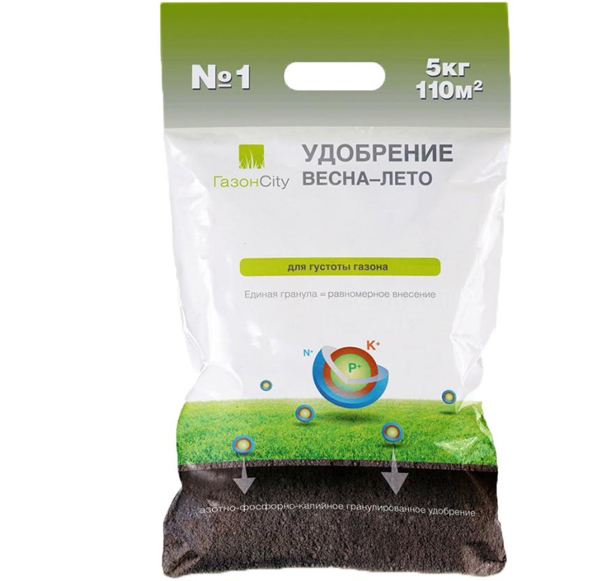 Удобрение для газона ВЕСНА-ЛЕТО №1 5кг Газон сити