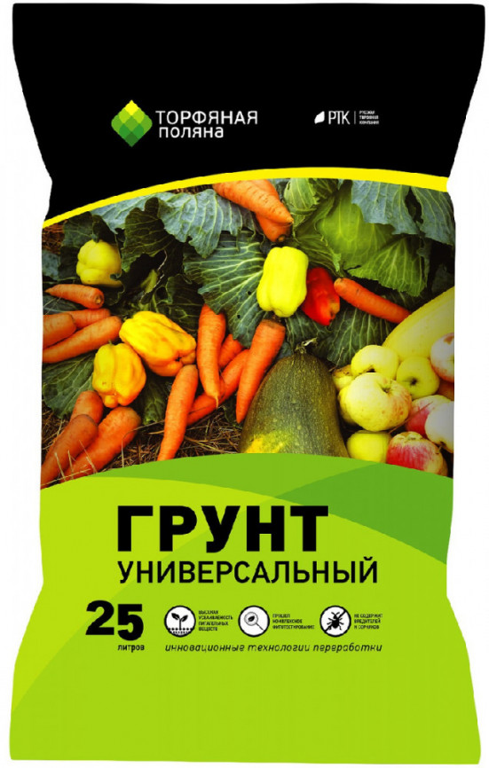 Грунт почвенный Универсальный Торфяная поляна, 25л