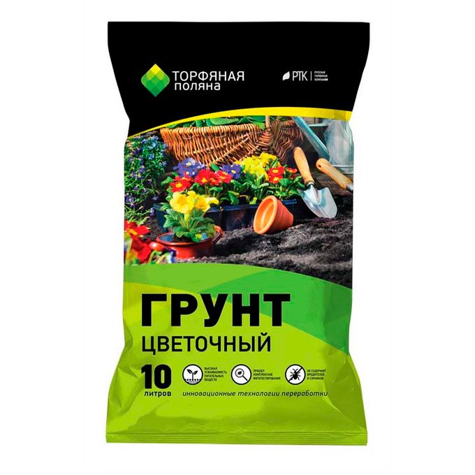 Грунт почвенный Цветочный Торфяная поляна, 25л