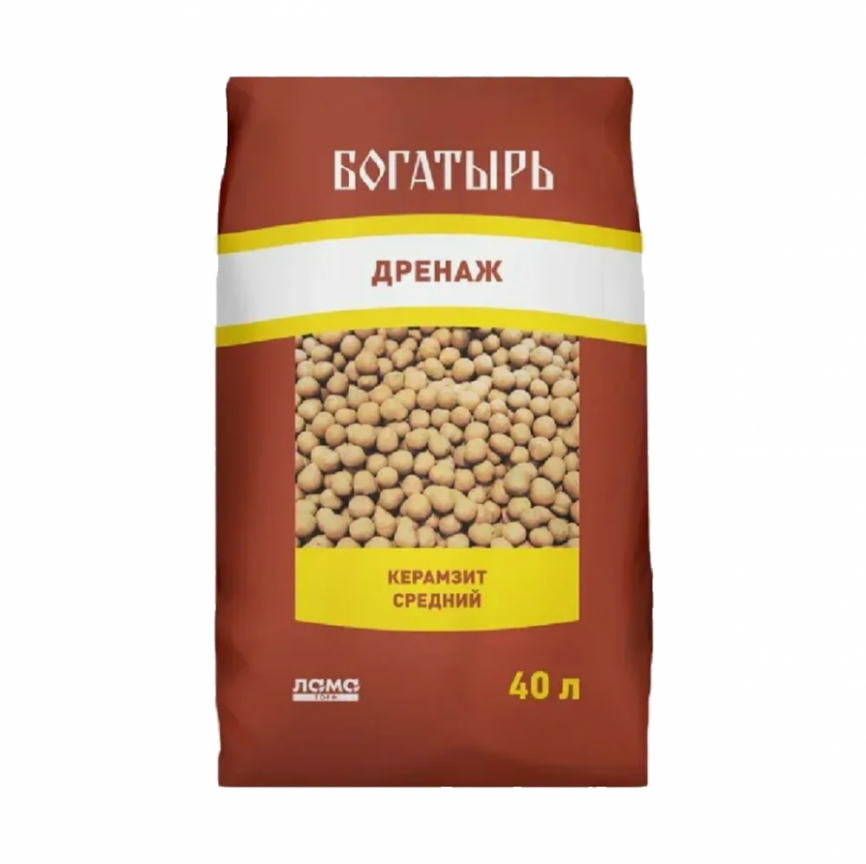 Керамзит средний "Богатырь дренаж" 40л