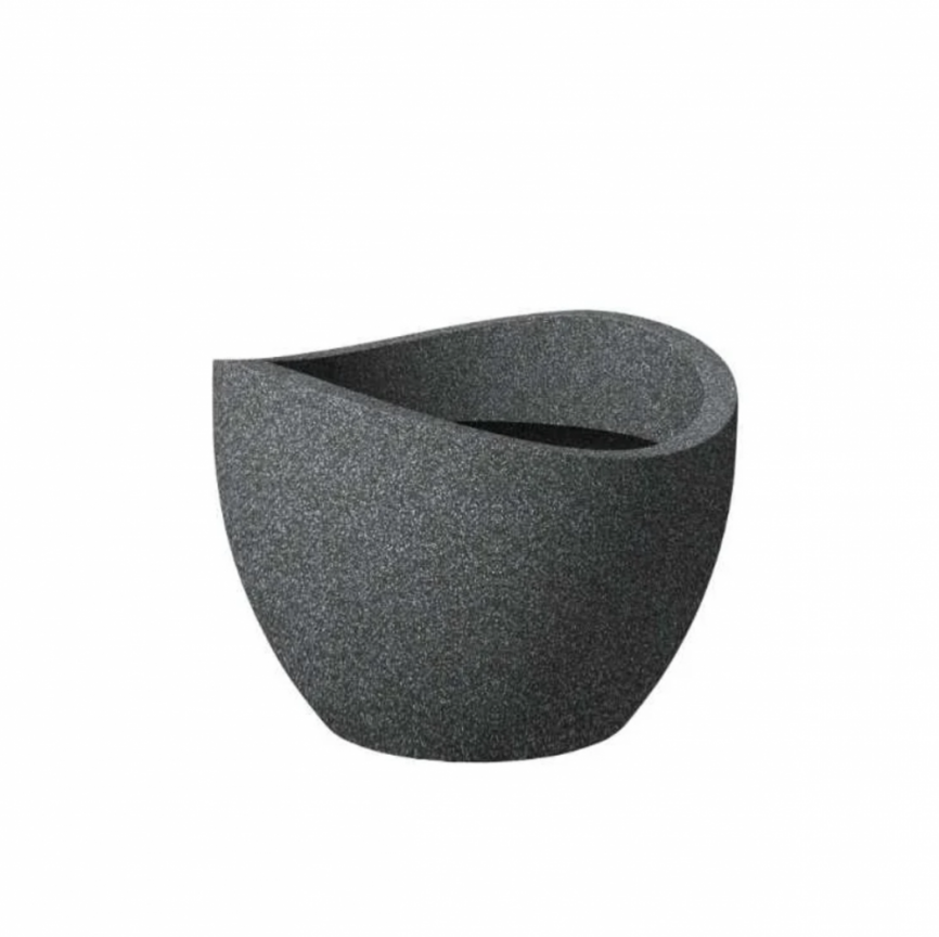 Кашпо пластик. Wave Globe Granit d30 h22,2см 8л гранит