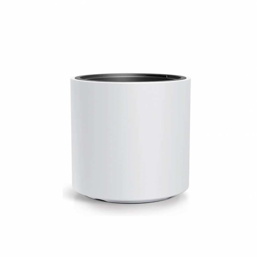 Кашпо HEOS d47,h45см 31/72л белый (white) с вкладышем